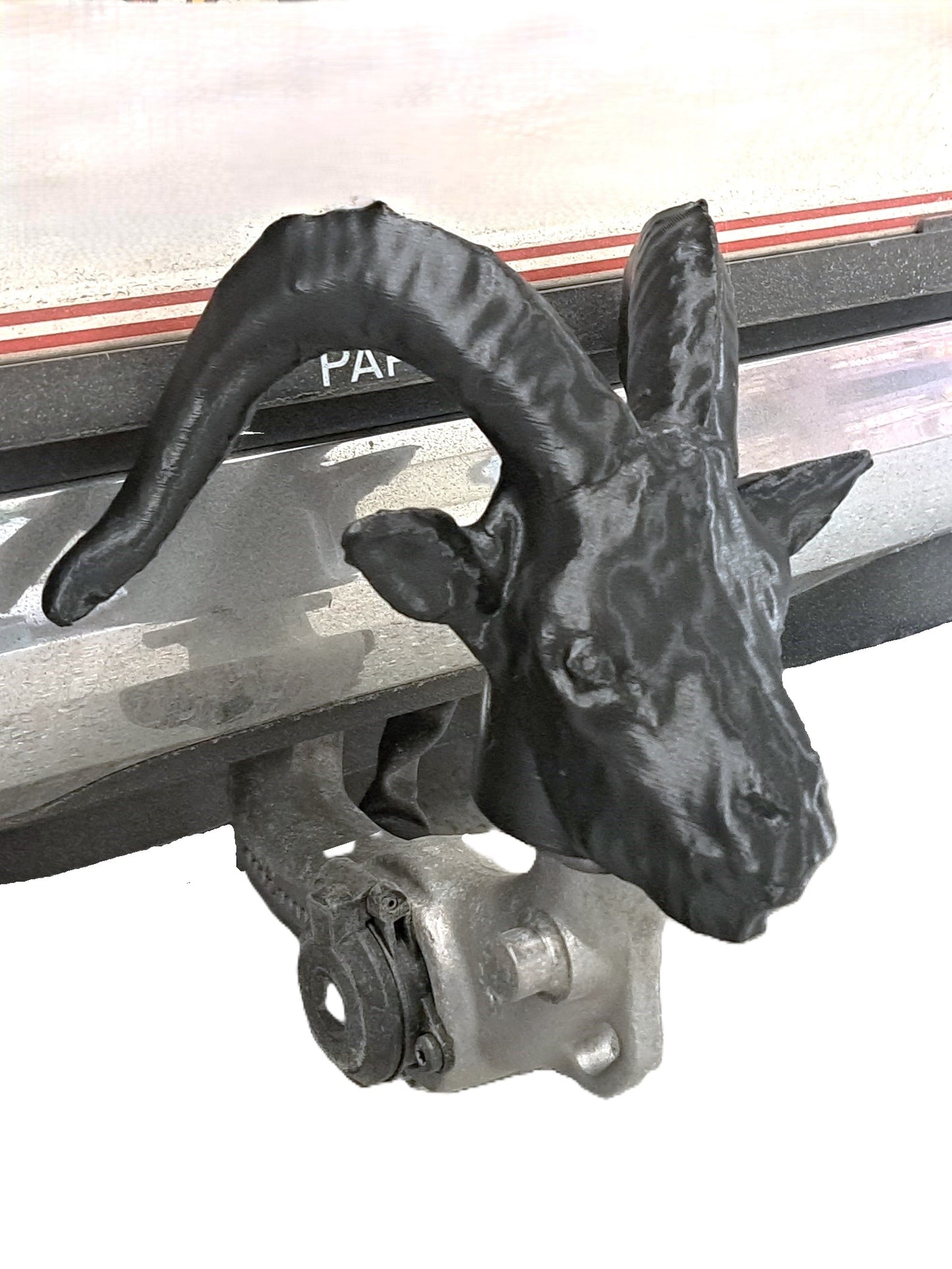 Goat decoration - Cover for trailer coupling - Goat head