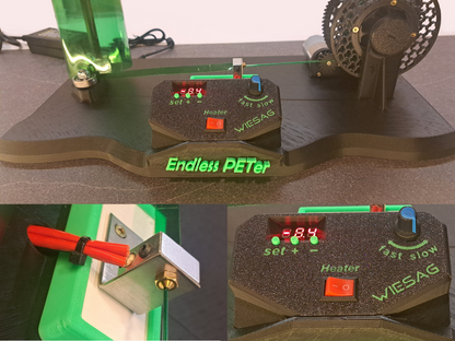 Endless PETer - make your own 3D-printing filament - filament maker machine