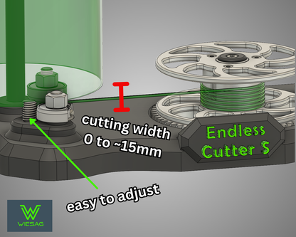 Endless Cutter S - make your ropes at home, rope/ wire maker with ball-bearing technology for tearproof ropes/ for PETmachines!